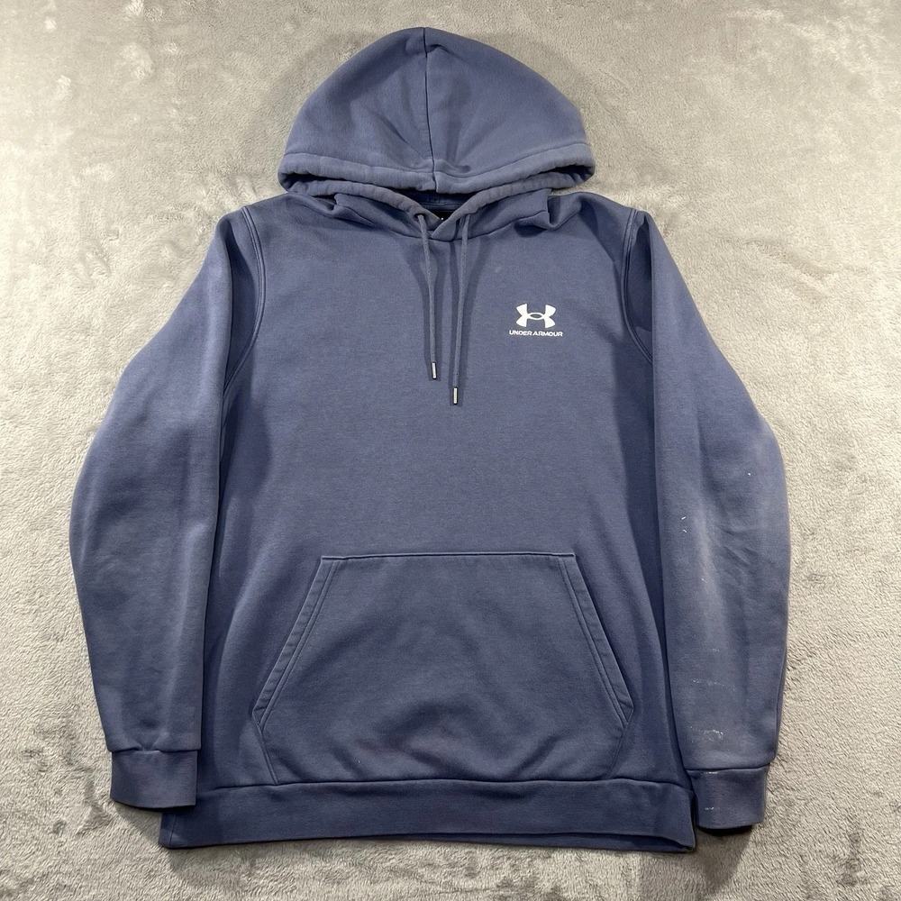 Under Armour Mens Hoodie Rival Fleece Pullover Blue Size M